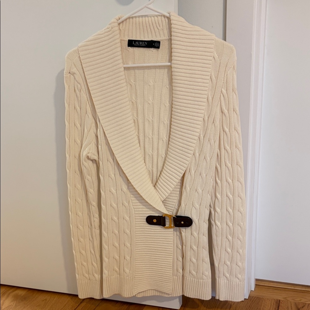 Lauren Ralph Lauren Cream Cable-Knit Sweater